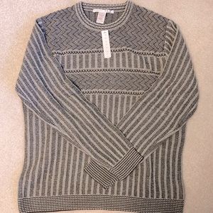 Men's Perry Ellis sweater - grey on grey weave. Cotton/acrylic blend. NWT.